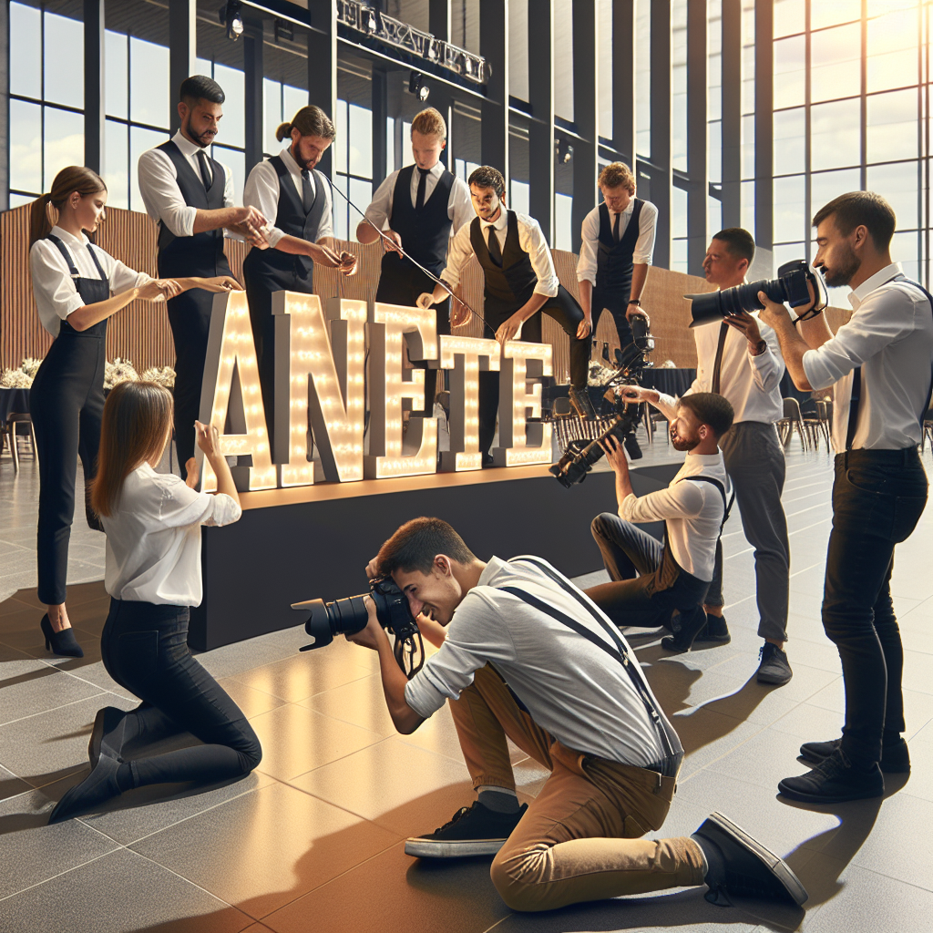 Marquee letters rental professionals at work with top service standards