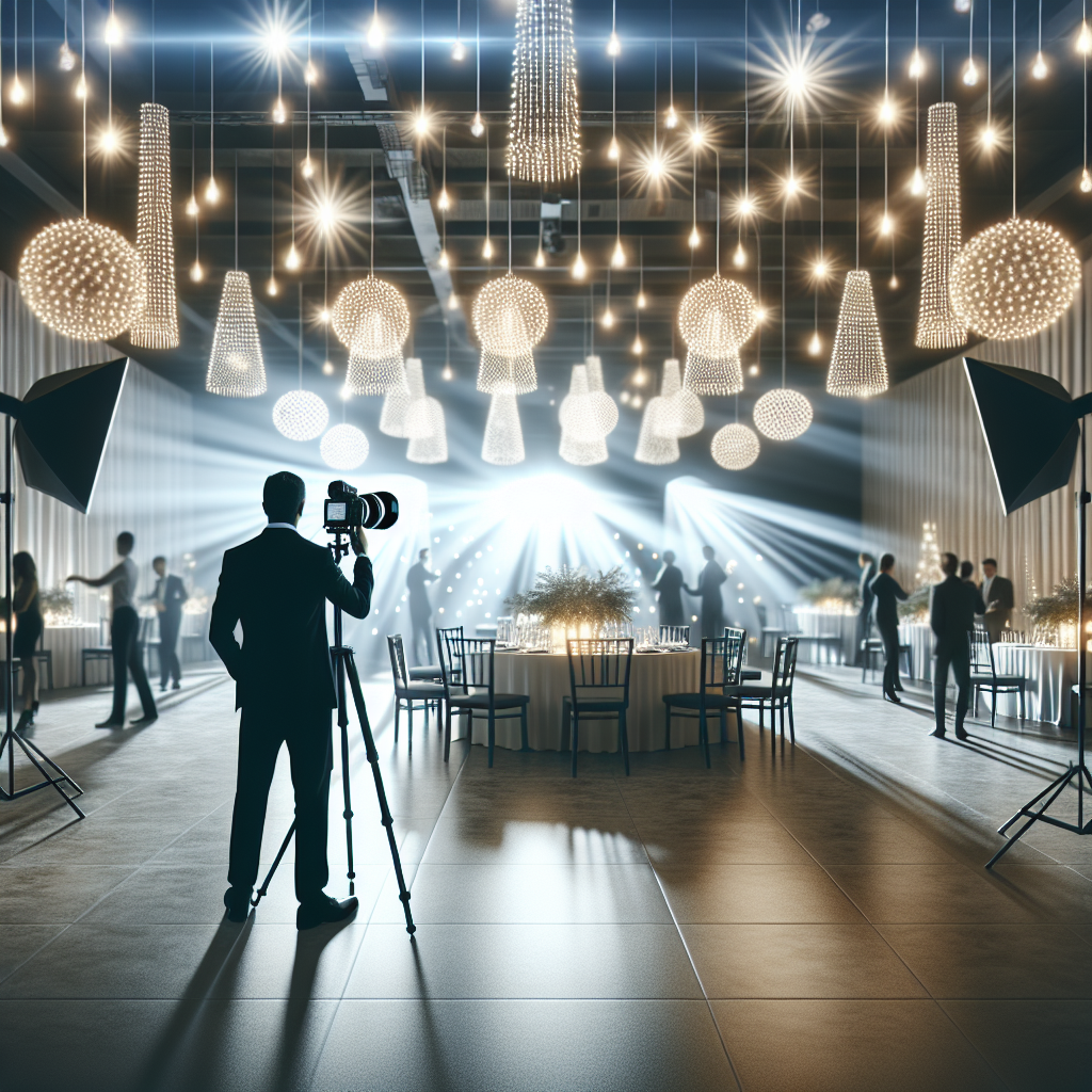 Professional party lighting setup at modern event venue