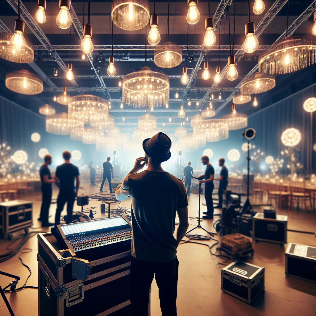 Professional event lighting installation