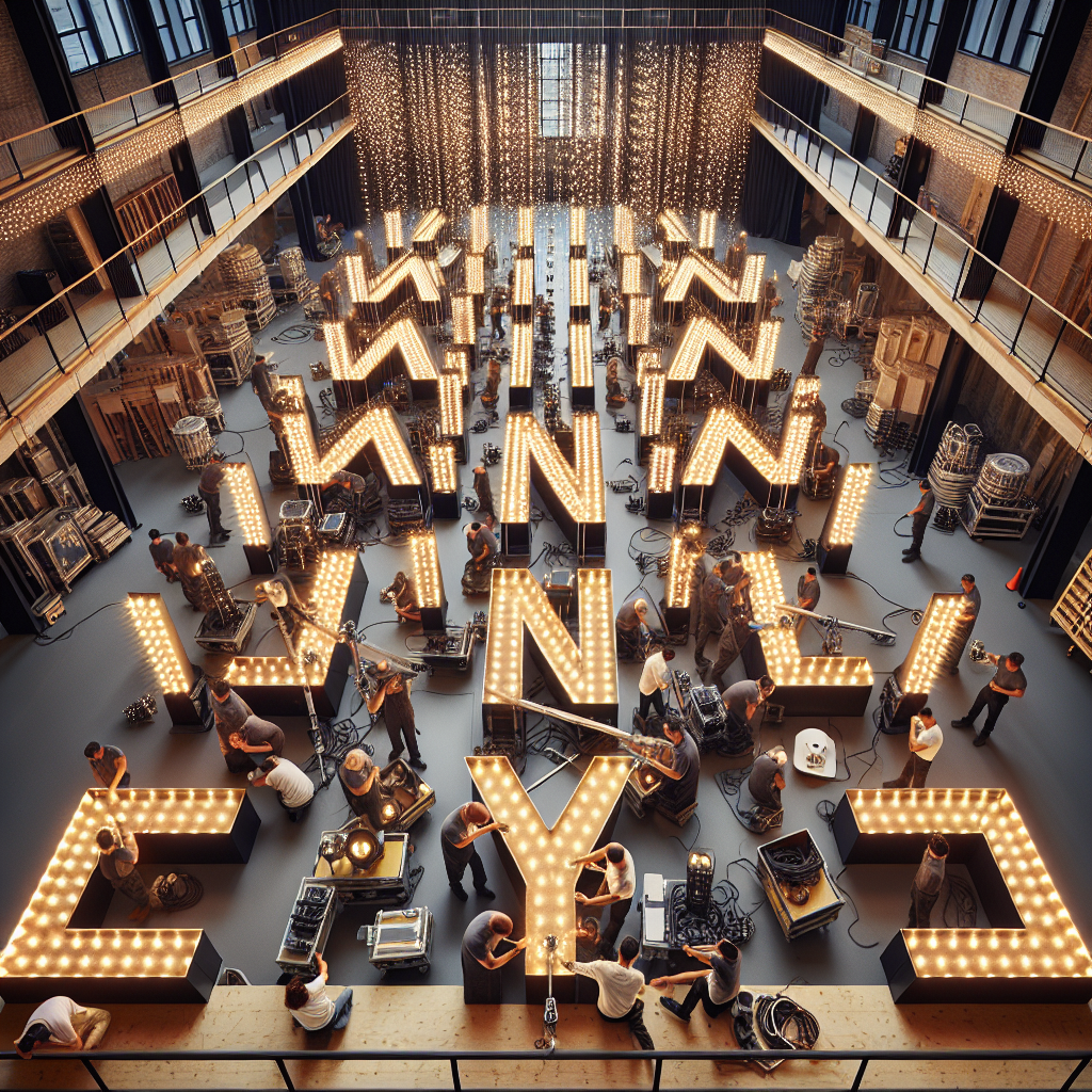 Quality marquee letter lights setup